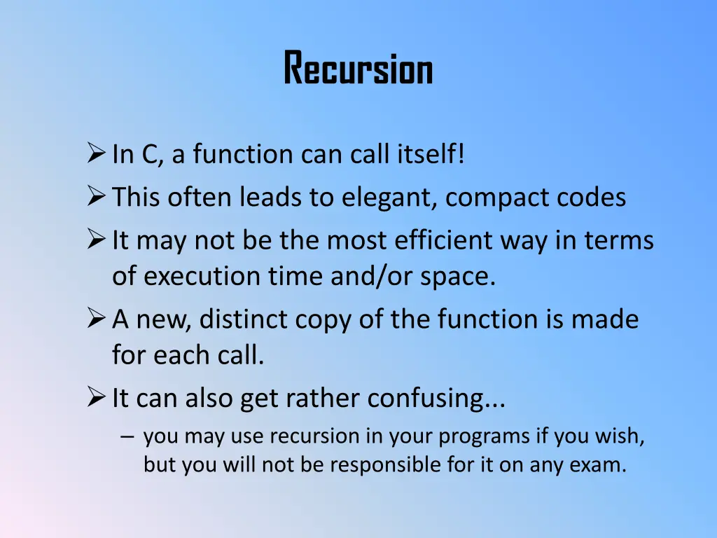 recursion