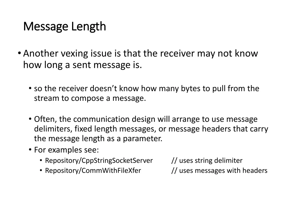 message length message length