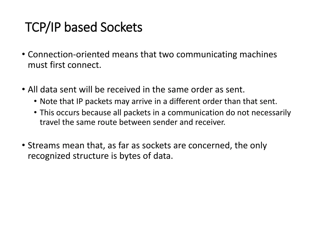 tcp ip based sockets tcp ip based sockets