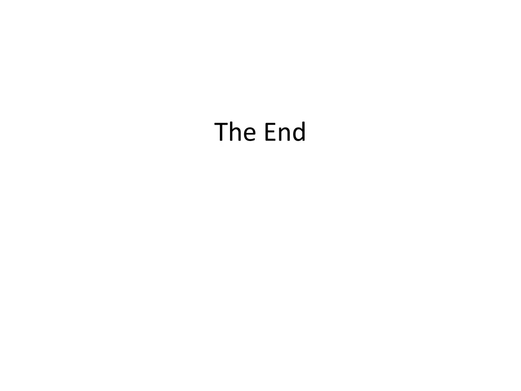 the end