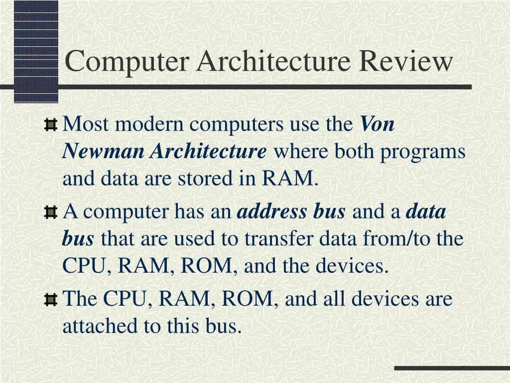 computer architecture review