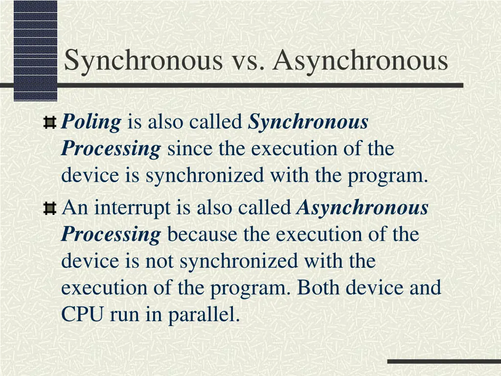 synchronous vs asynchronous