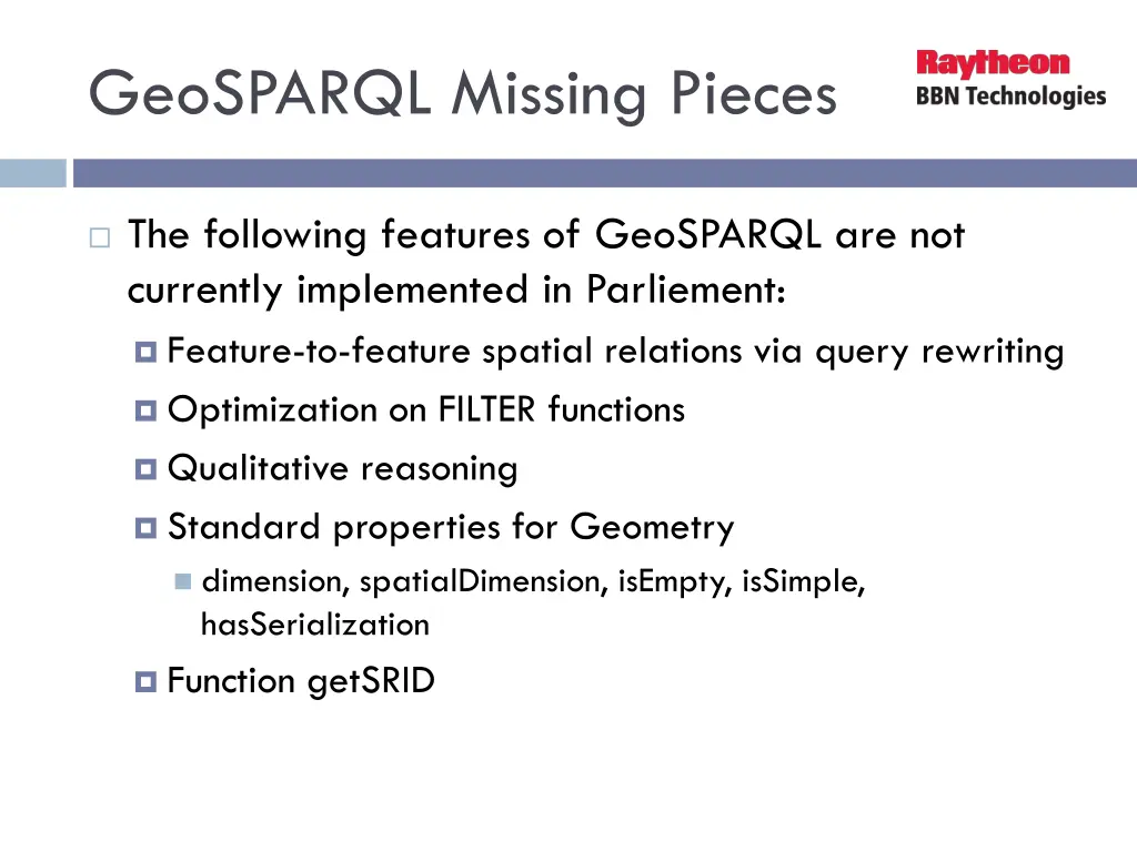 geosparql missing pieces