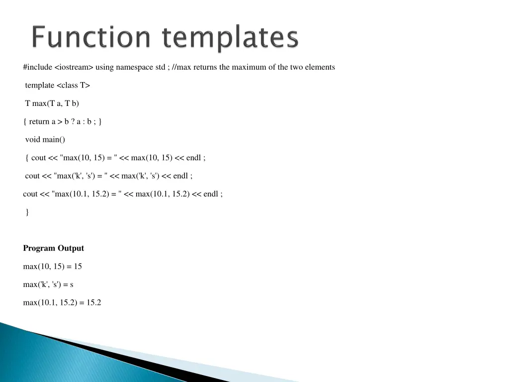 include iostream using namespace std max returns