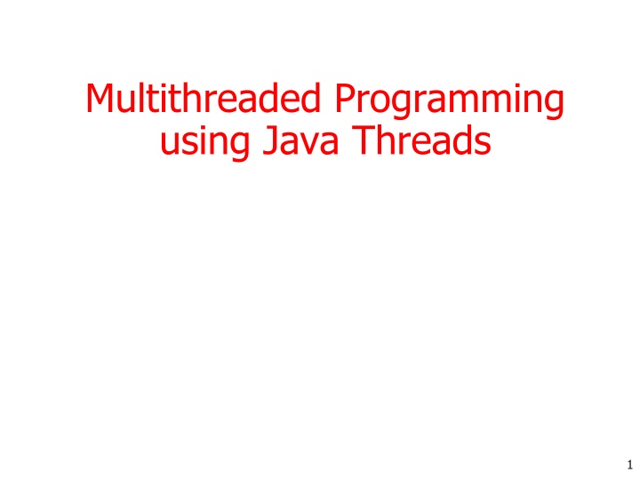 multithreaded programming using java threads