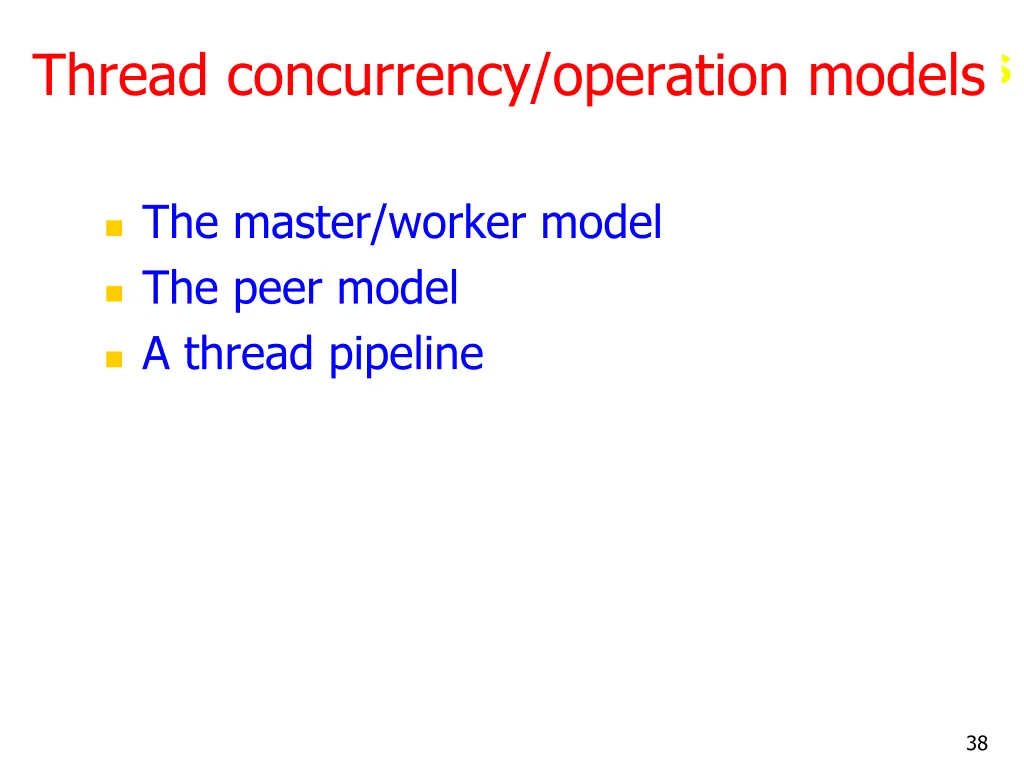 thread programming models thread concurrency