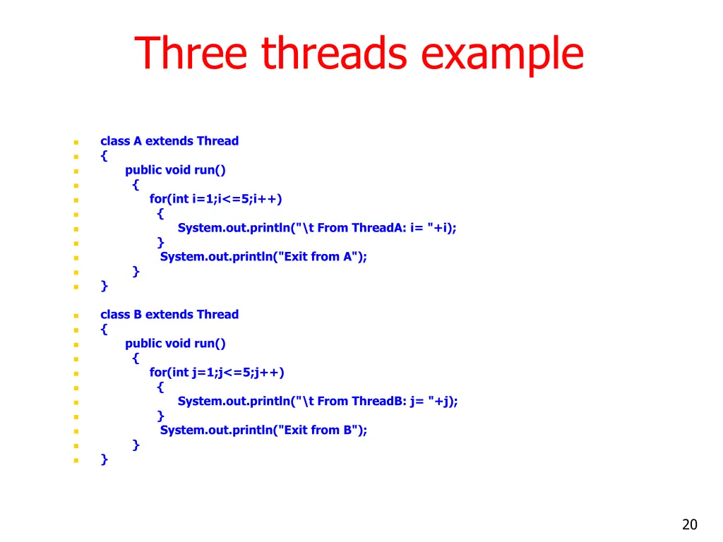 three threads example