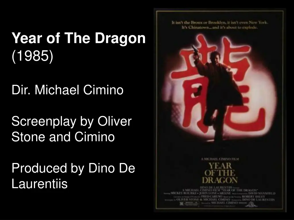 year of the dragon 1985