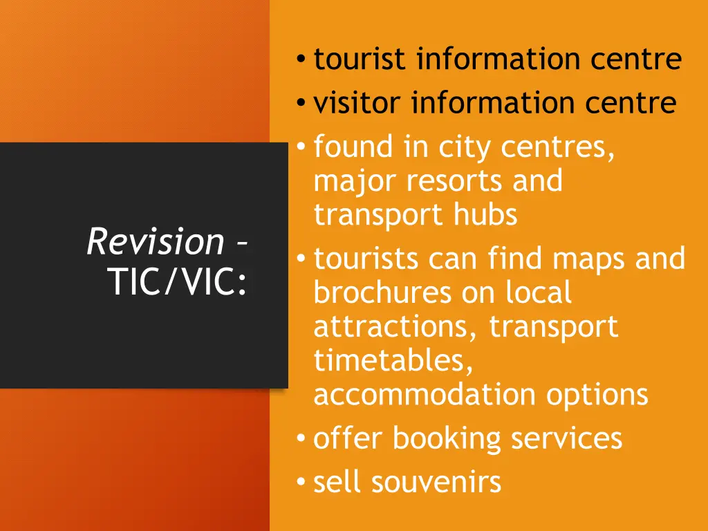 tourist information centre visitor information