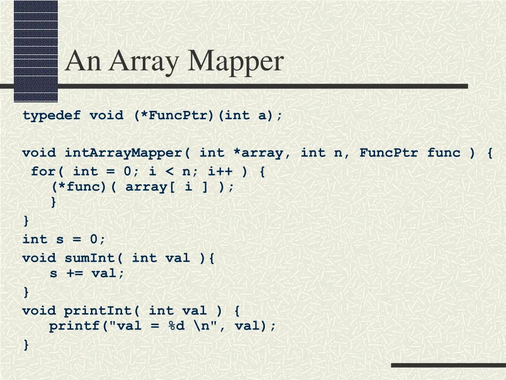 an array mapper