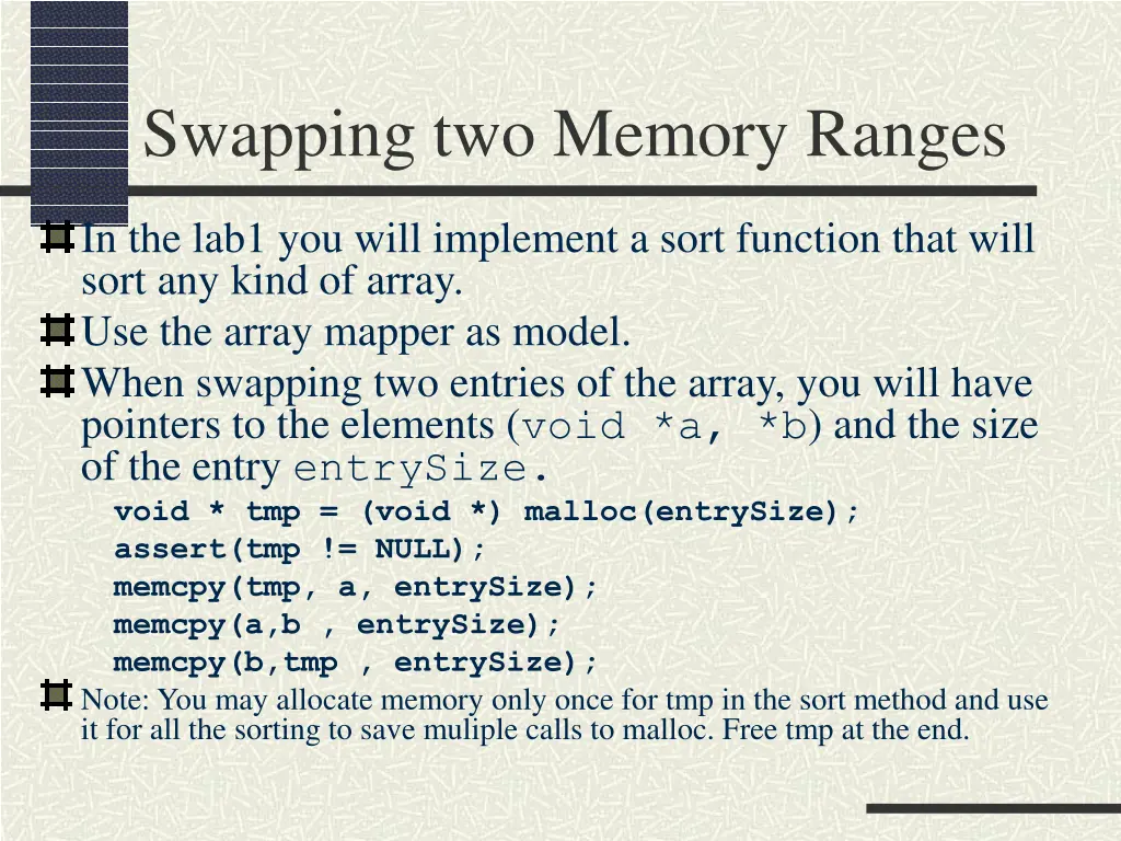 swapping two memory ranges