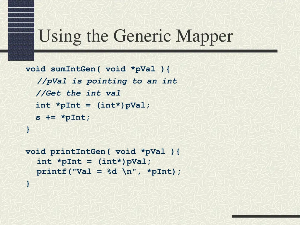 using the generic mapper