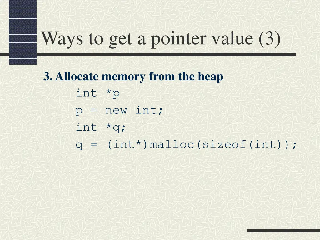 ways to get a pointer value 3