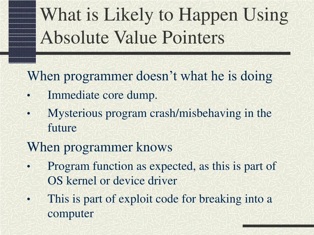 what is likely to happen using absolute value