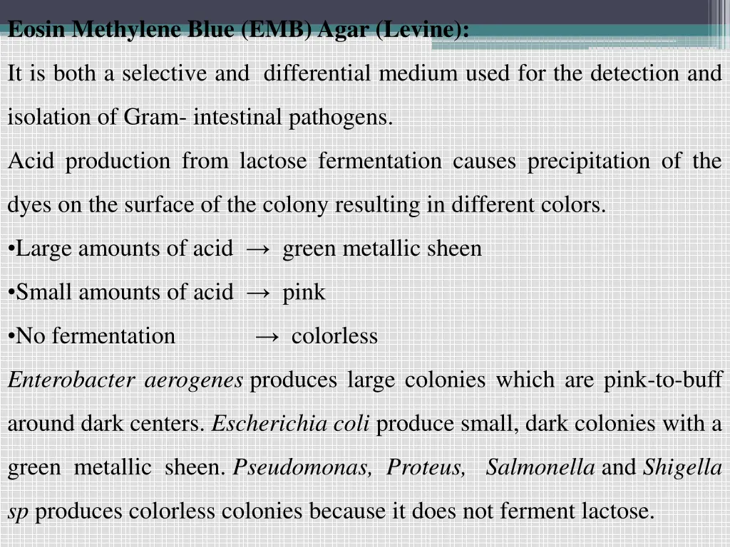 eosin methylene blue emb agar levine