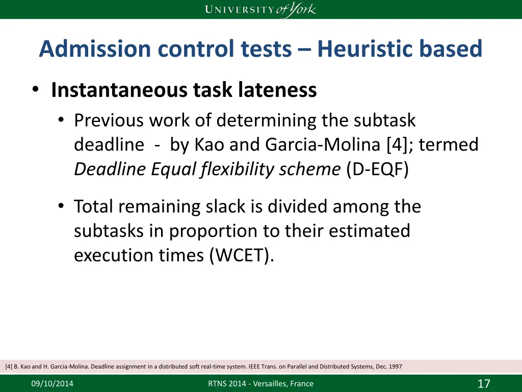 admission control tests heuristic based 1