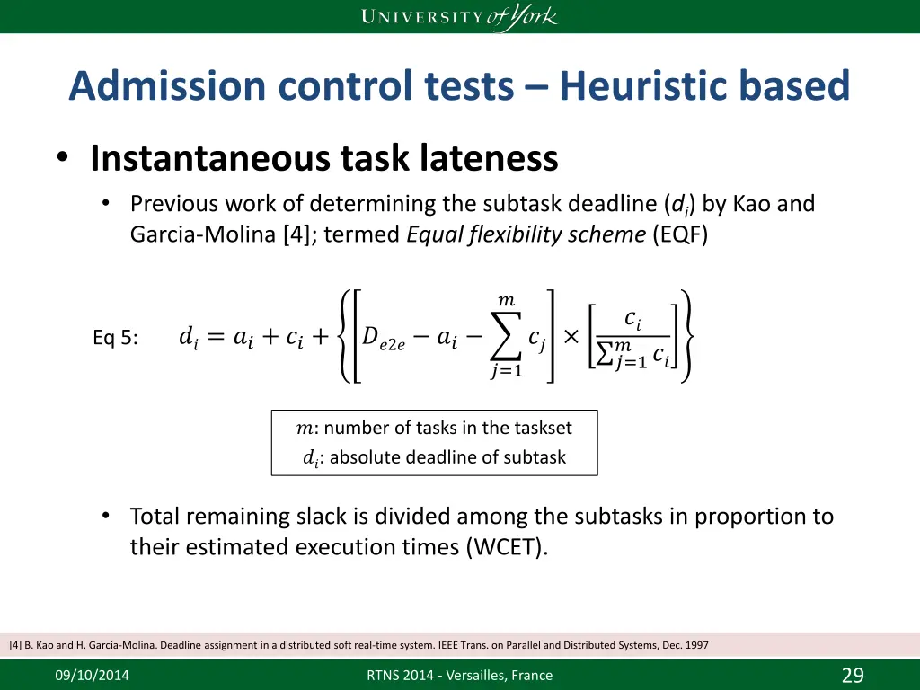 admission control tests heuristic based 2