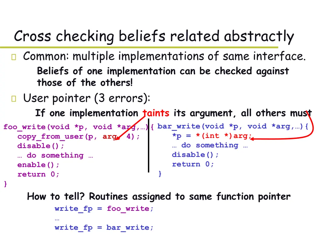 cross checking beliefs related abstractly