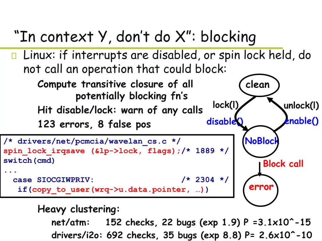 in context y don t do x blocking linux