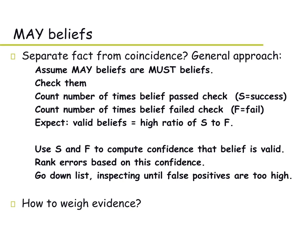 may beliefs separate fact from coincidence