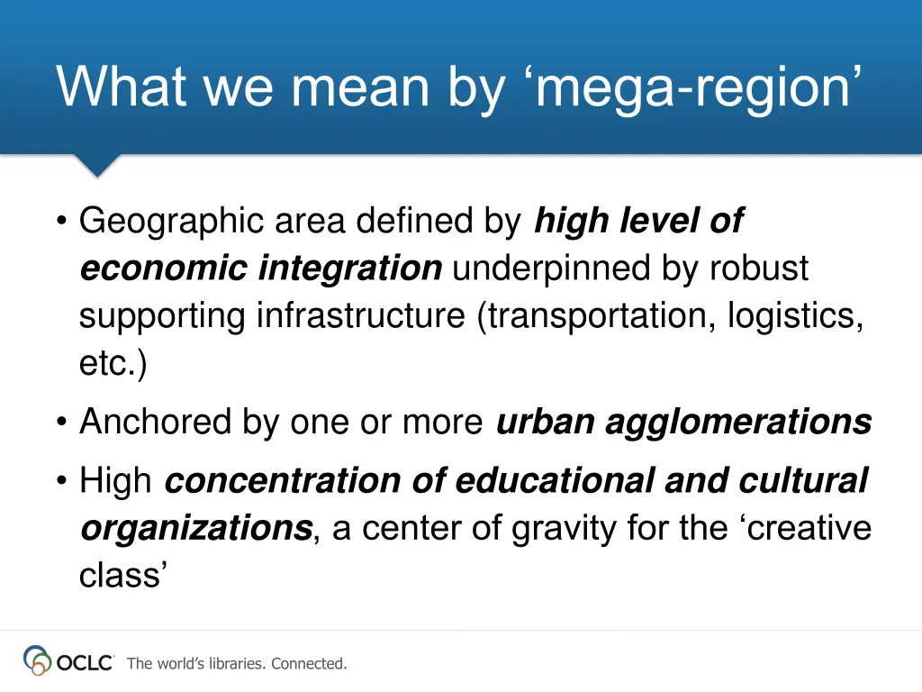 what we mean by mega region