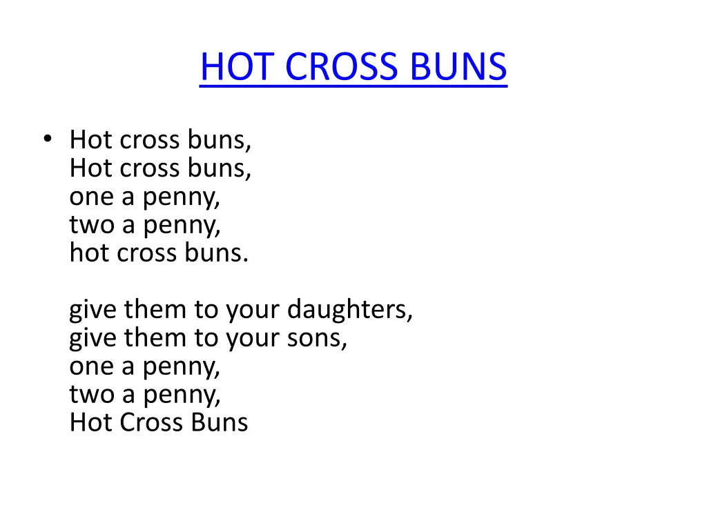 hot cross buns 1