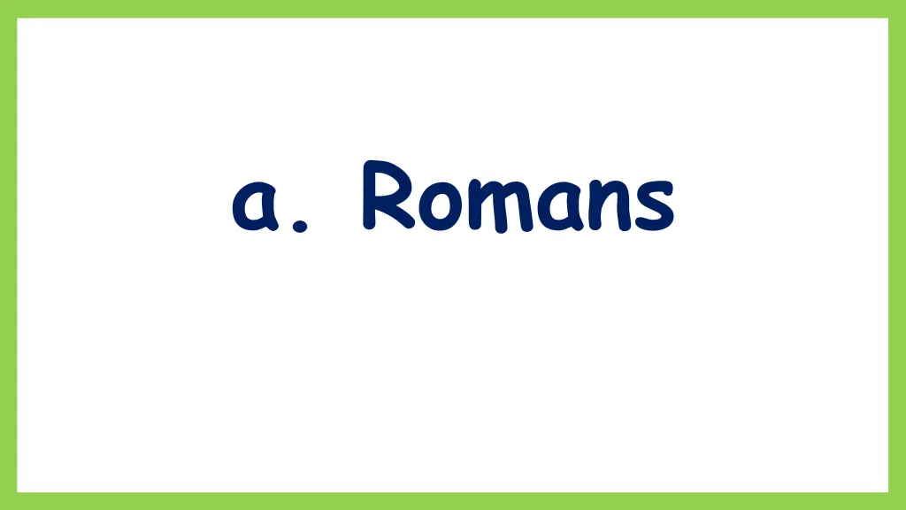 a romans