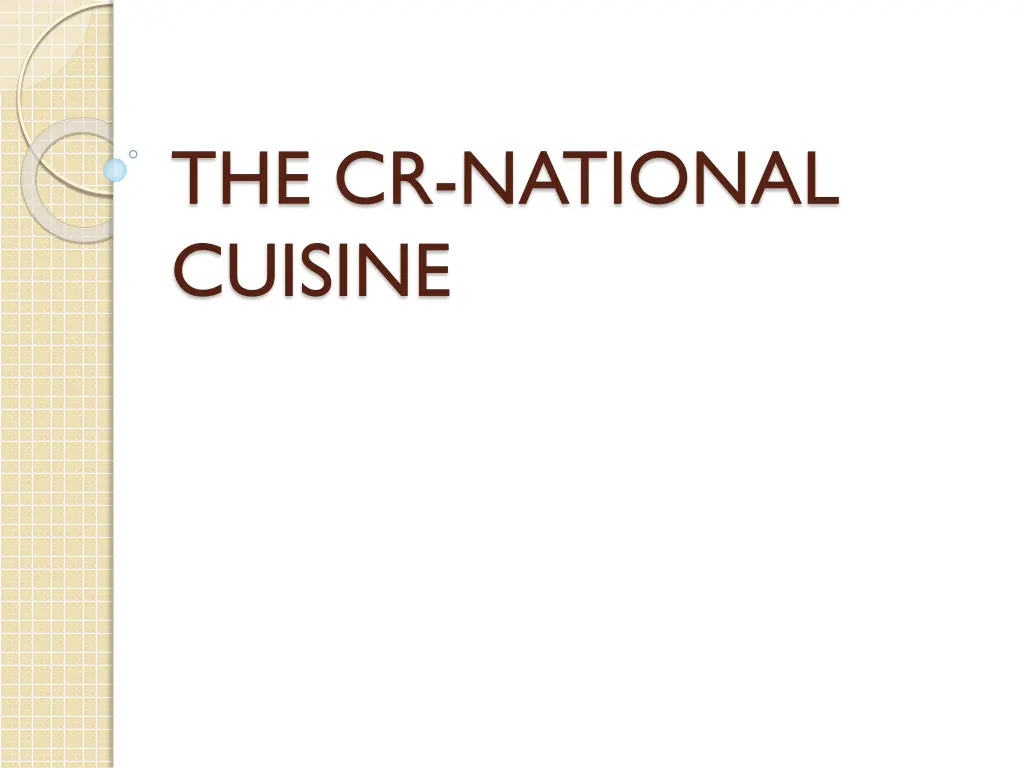 the cr national cuisine