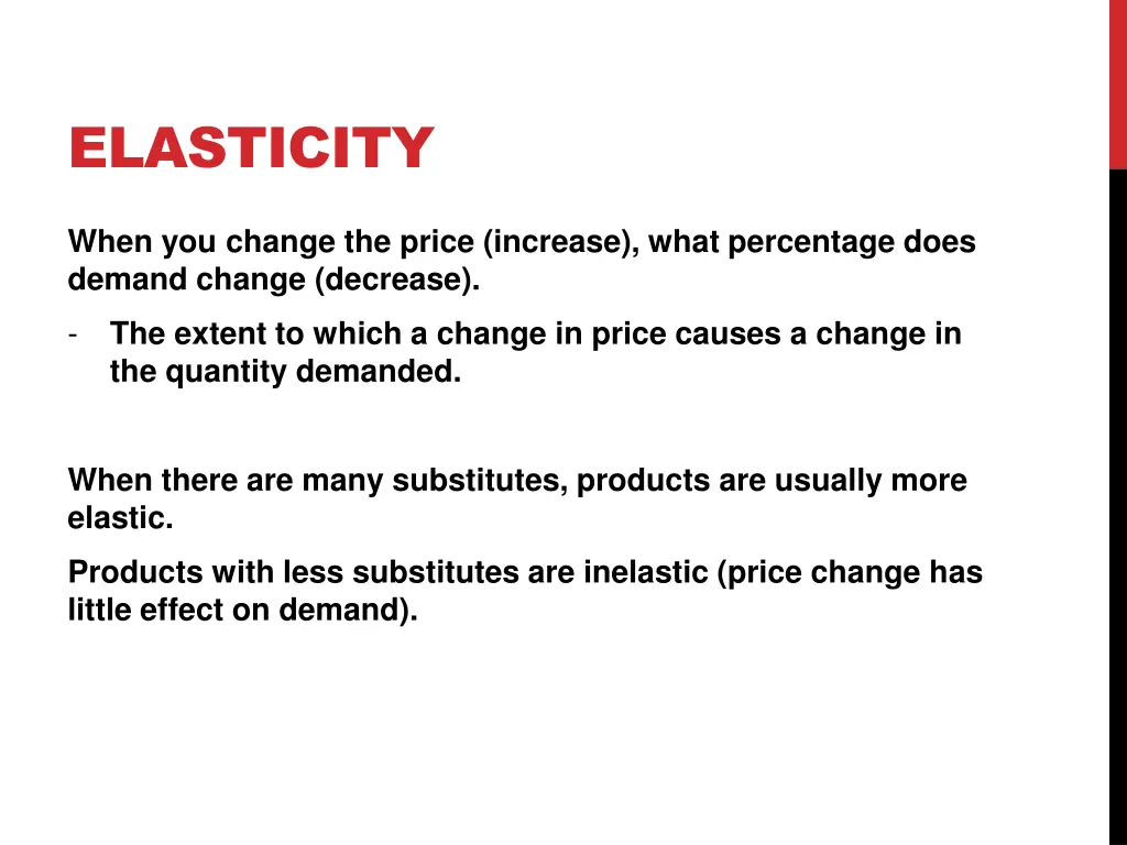 elasticity