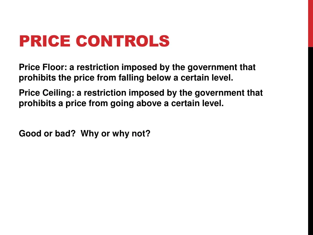 price controls