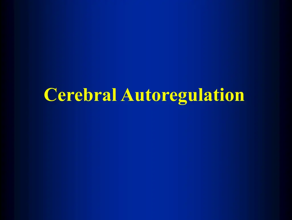 cerebral autoregulation