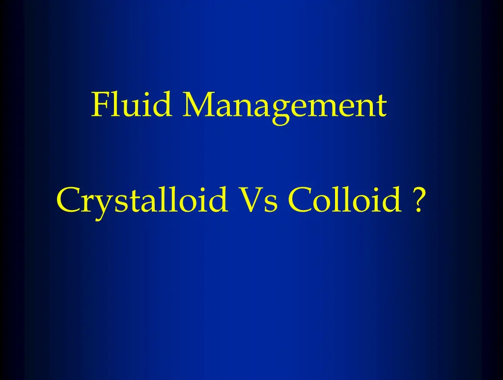 fluid management