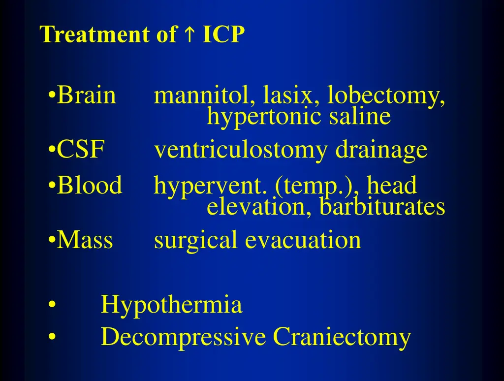 treatment of h icp