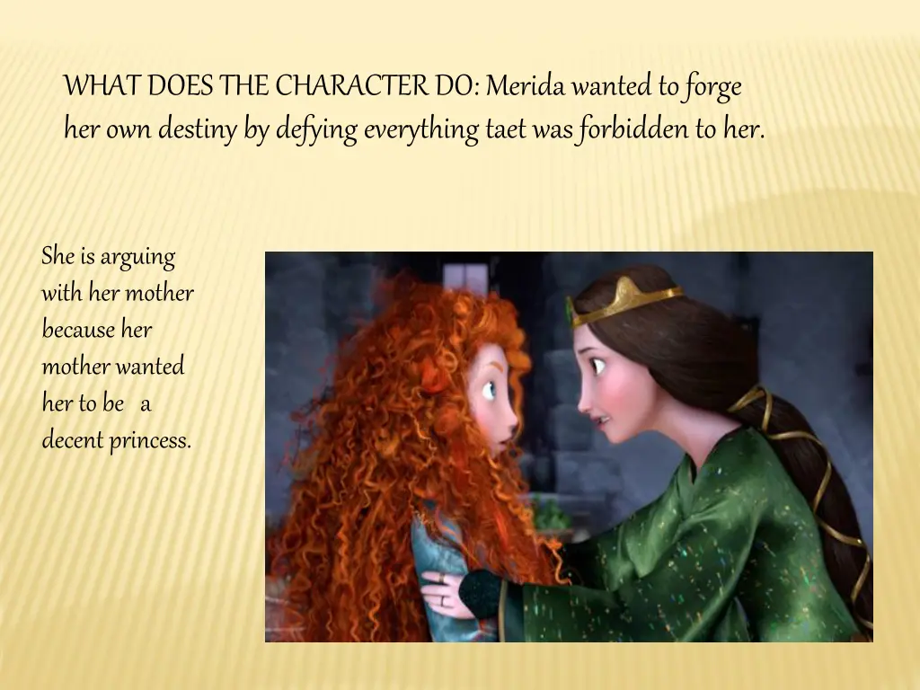 what does the character do merida wanted to forge