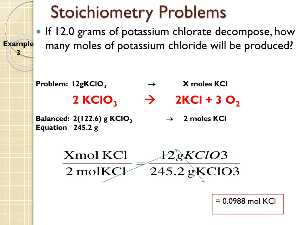 stoichiometry problems if 12 0 grams of potassium