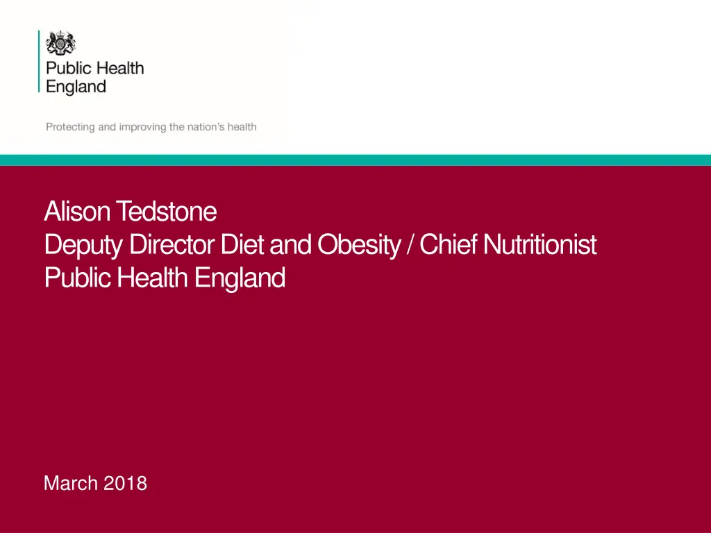 alison tedstone deputy director diet and obesity