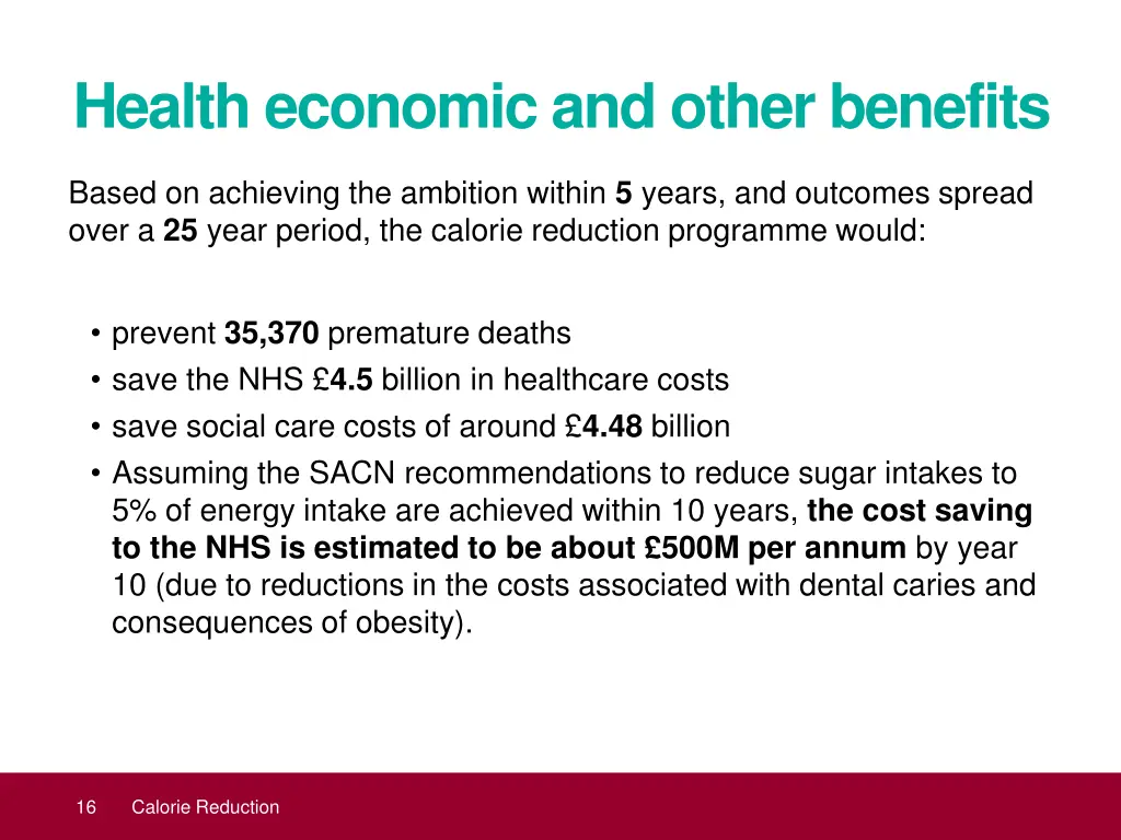 health economic and other benefits