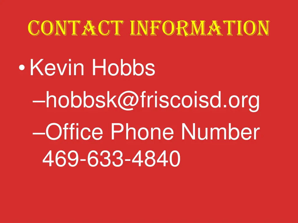 contact information 1