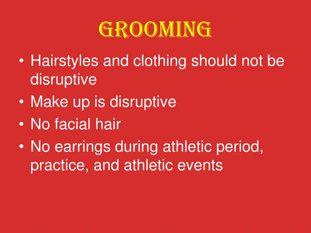 grooming