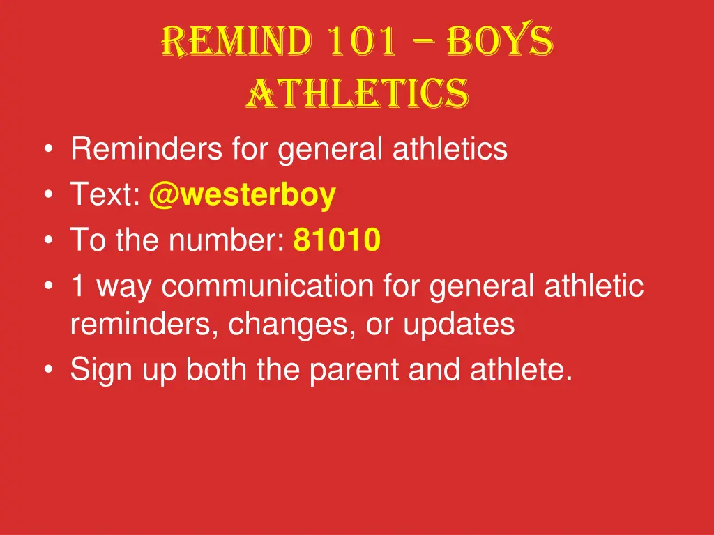 remind 101 boys athletics reminders for general