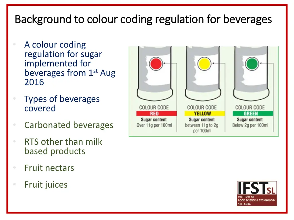 background to colour coding regulation 3