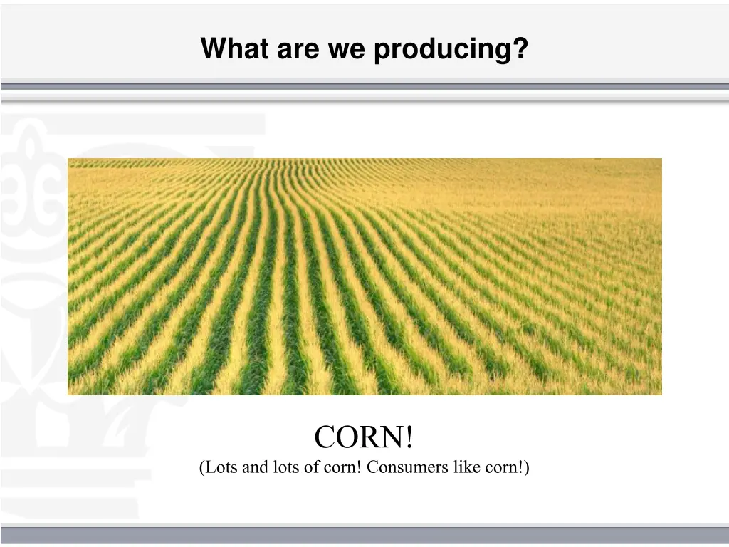 what are we producing