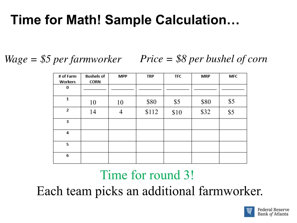 time for math sample calculation 1