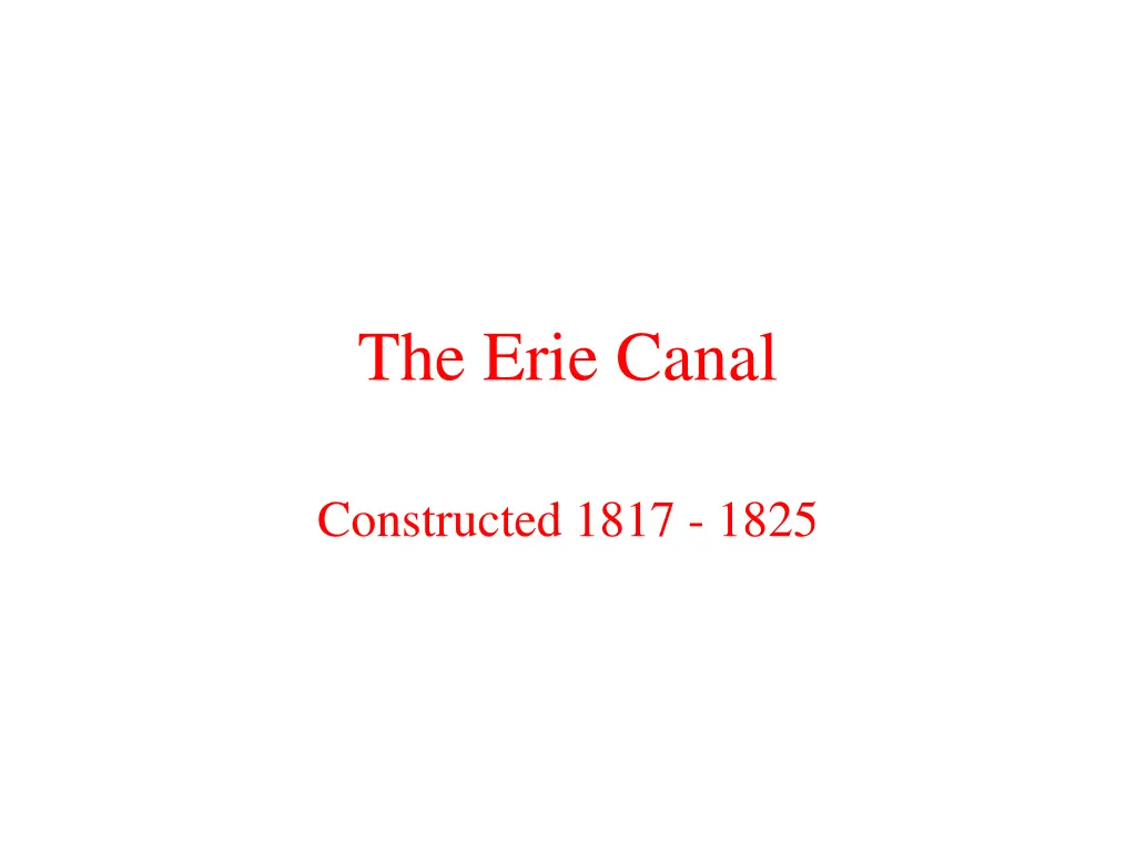 the erie canal