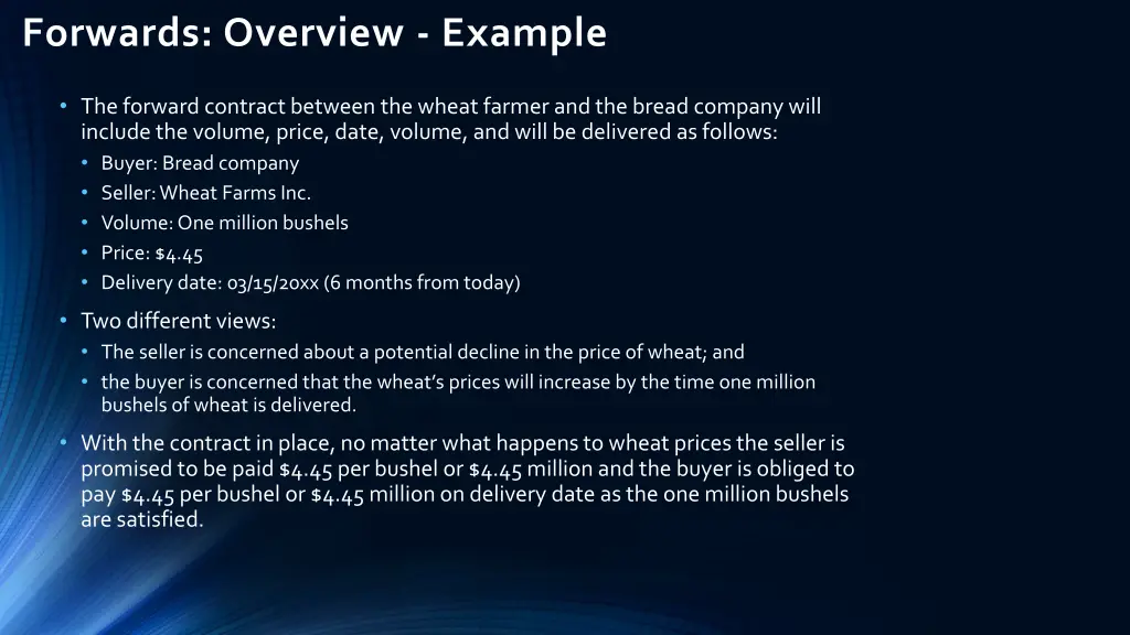 forwards overview example 1