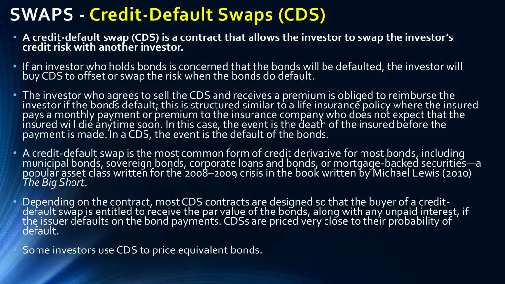 swaps credit default swaps cds a credit default