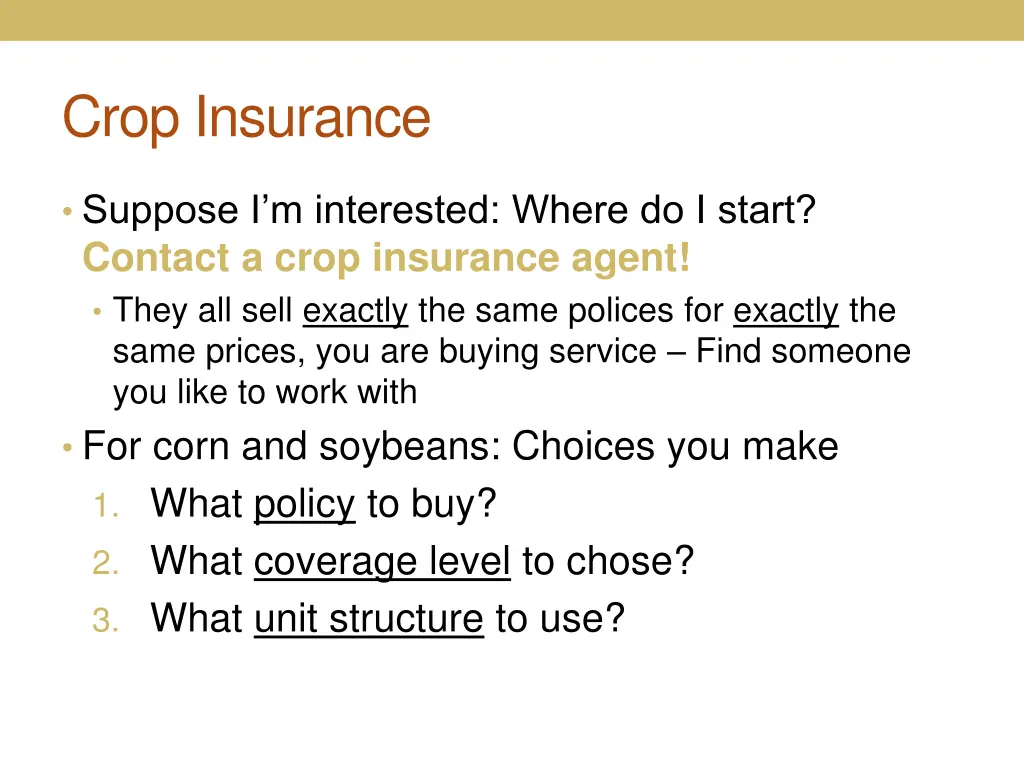 crop insurance