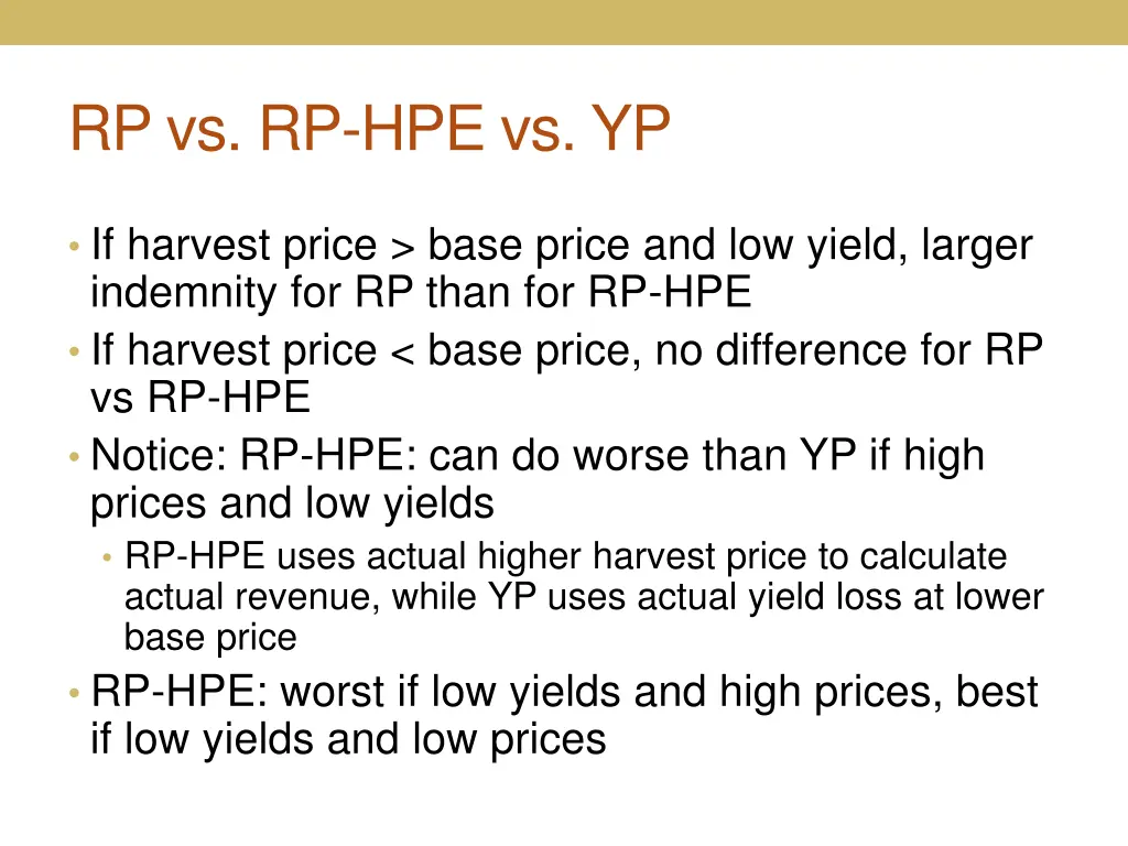 rp vs rp hpe vs yp