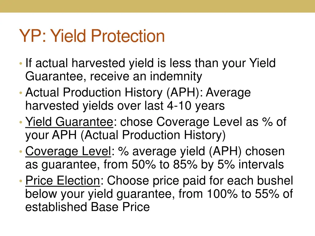 yp yield protection