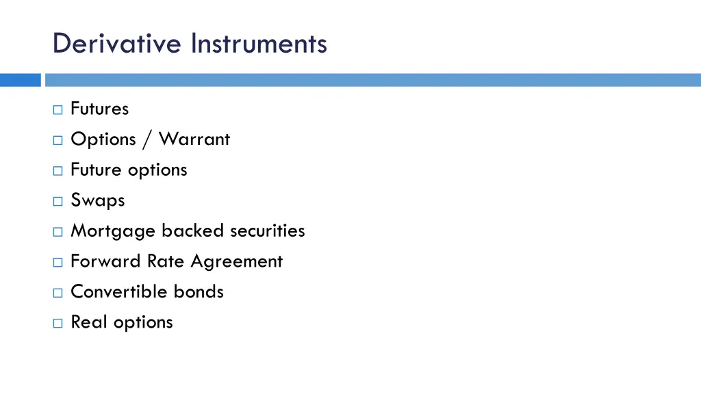 derivative instruments